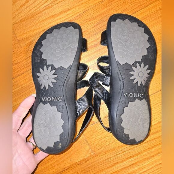 Vionic Amber Black Slingback Sandals Womans Size 8 - Picture 7 of 8